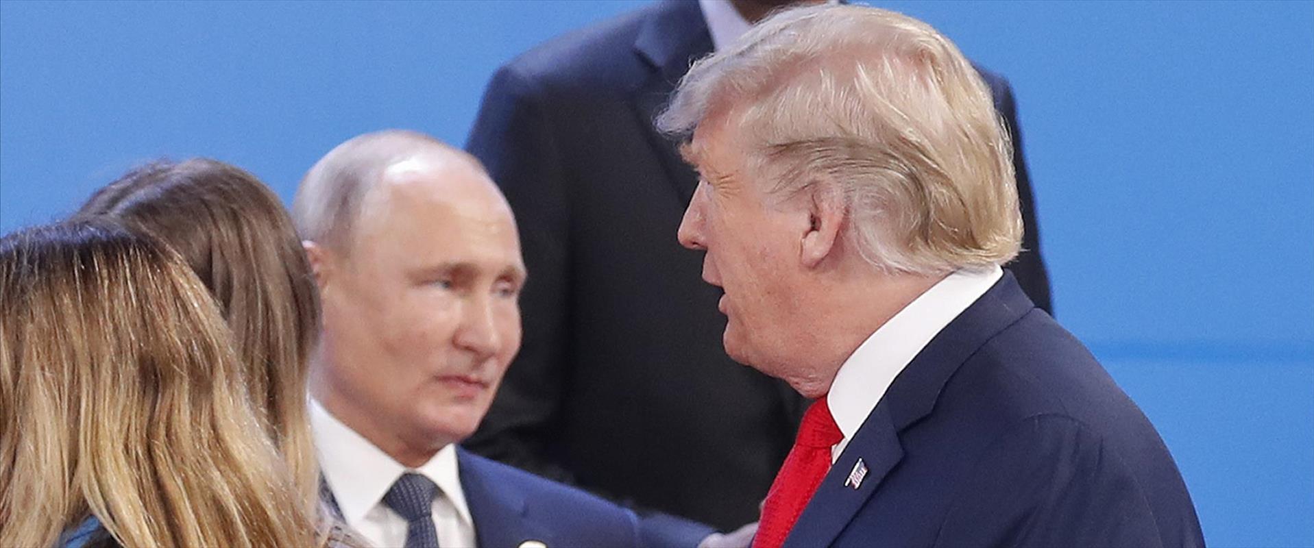 נשיא רוסיה פוטין ונשיא ארה"ב טראמפ