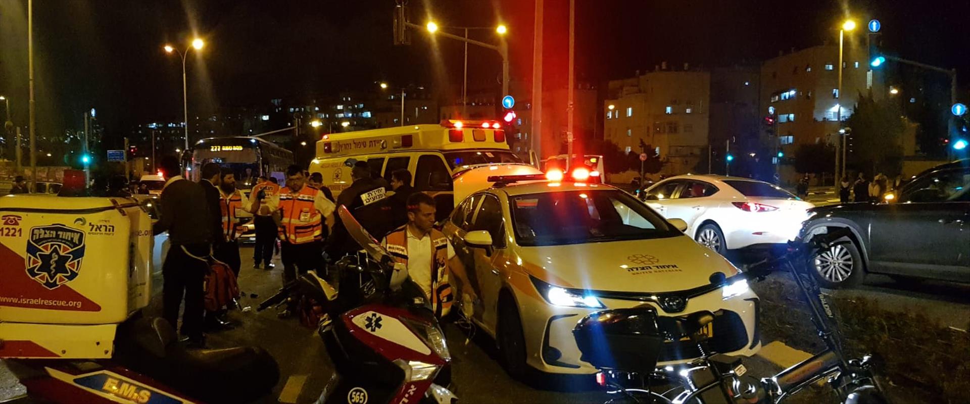 זירת התאונה בירושלים
