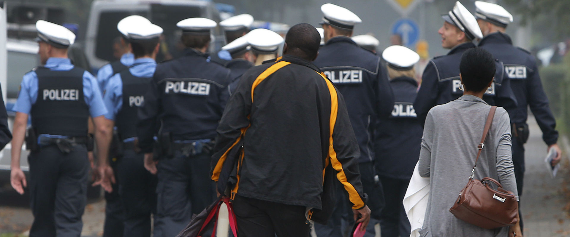 משטרת פרנקפורט באזור בו נמצאה הפצצה