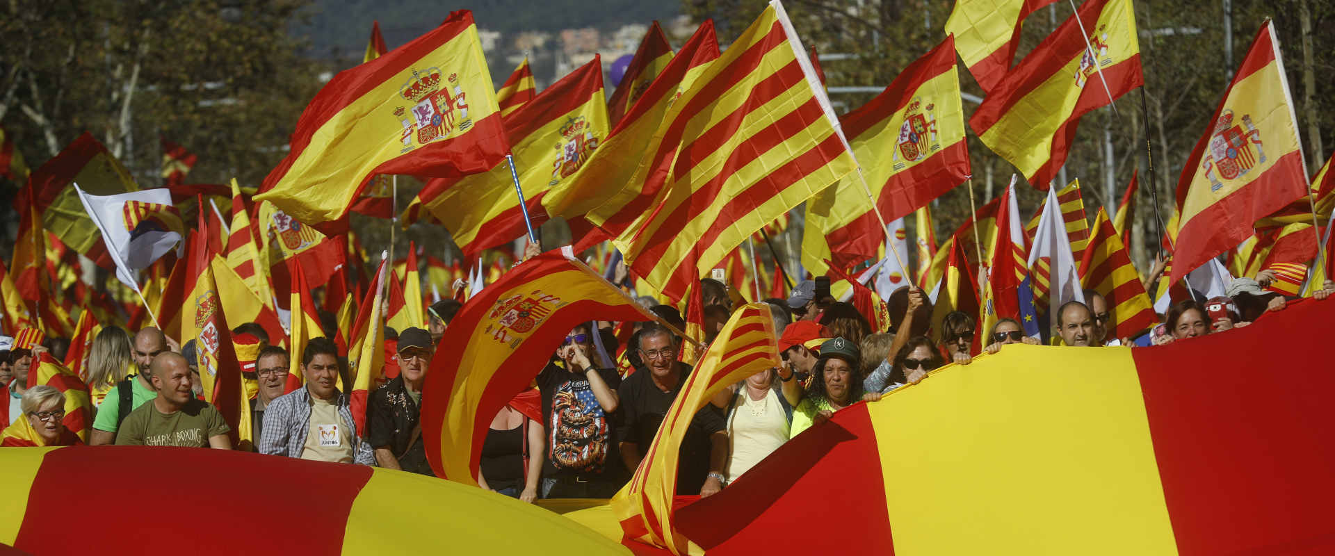 ההפגנה בברצלונה, היום