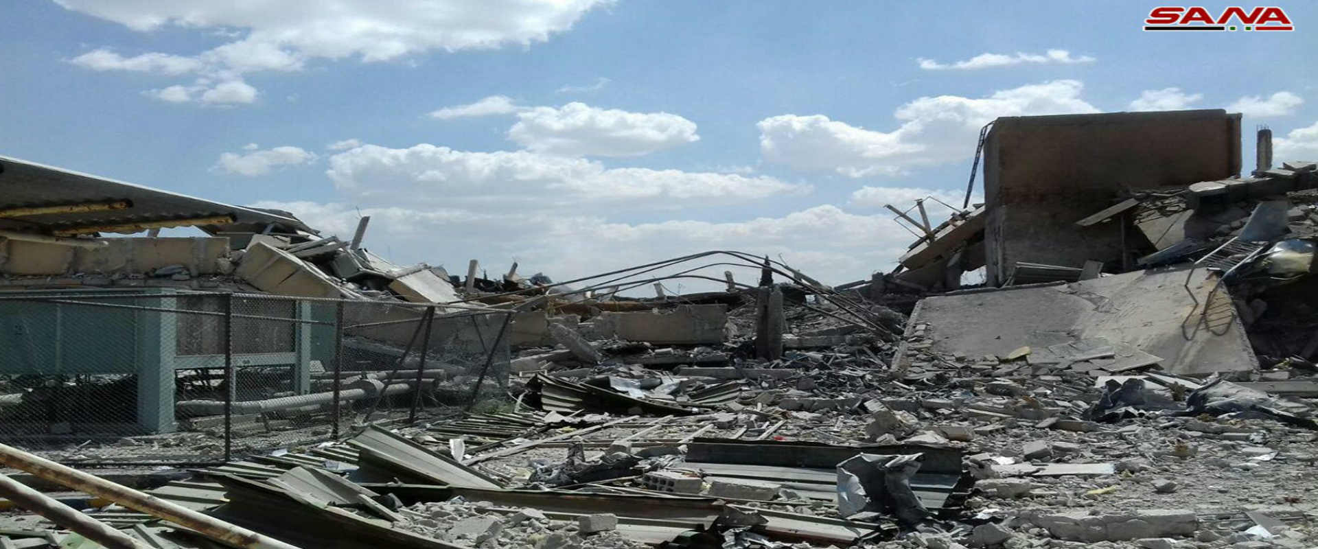 ההרס במתקן שהותקף הלילה בברזה שבאזור דמשק
