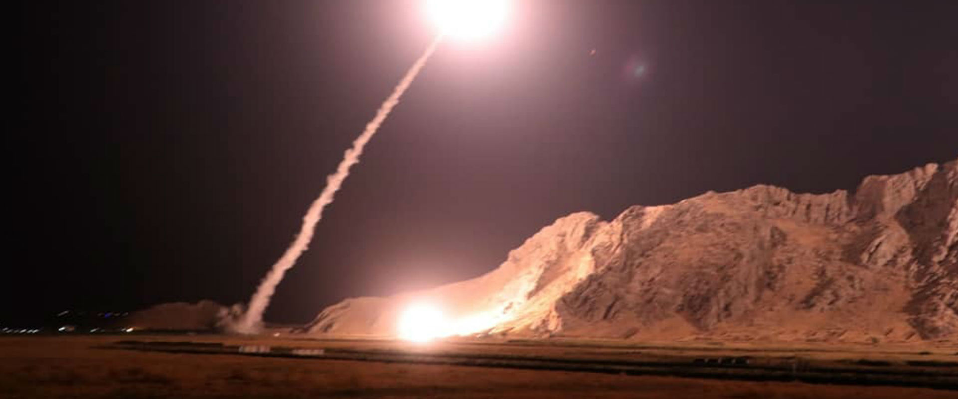 תיעוד שיגור הטילים לסוריה, כפי שפורסם באיראן